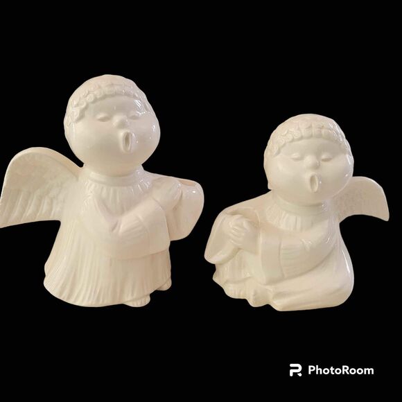 Fitz and Floyd Angels Taper holders READ DESCRIPTION - Picture 1 of 6